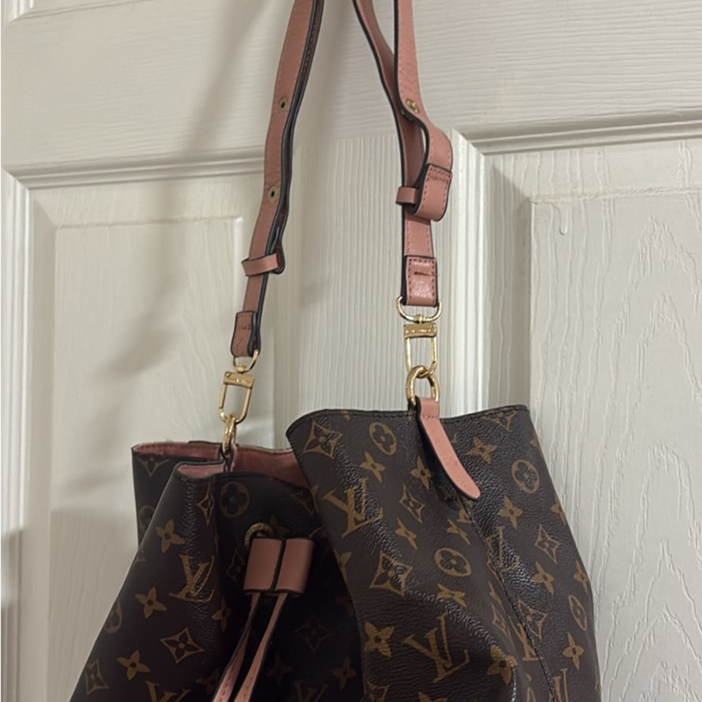 Luxury Brown and Pink Designer Tote Bag